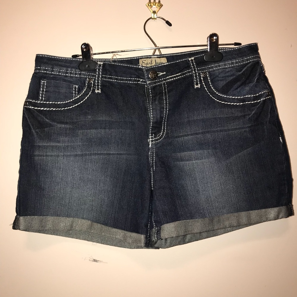 Earl Jean, roll-cuff jean shorts